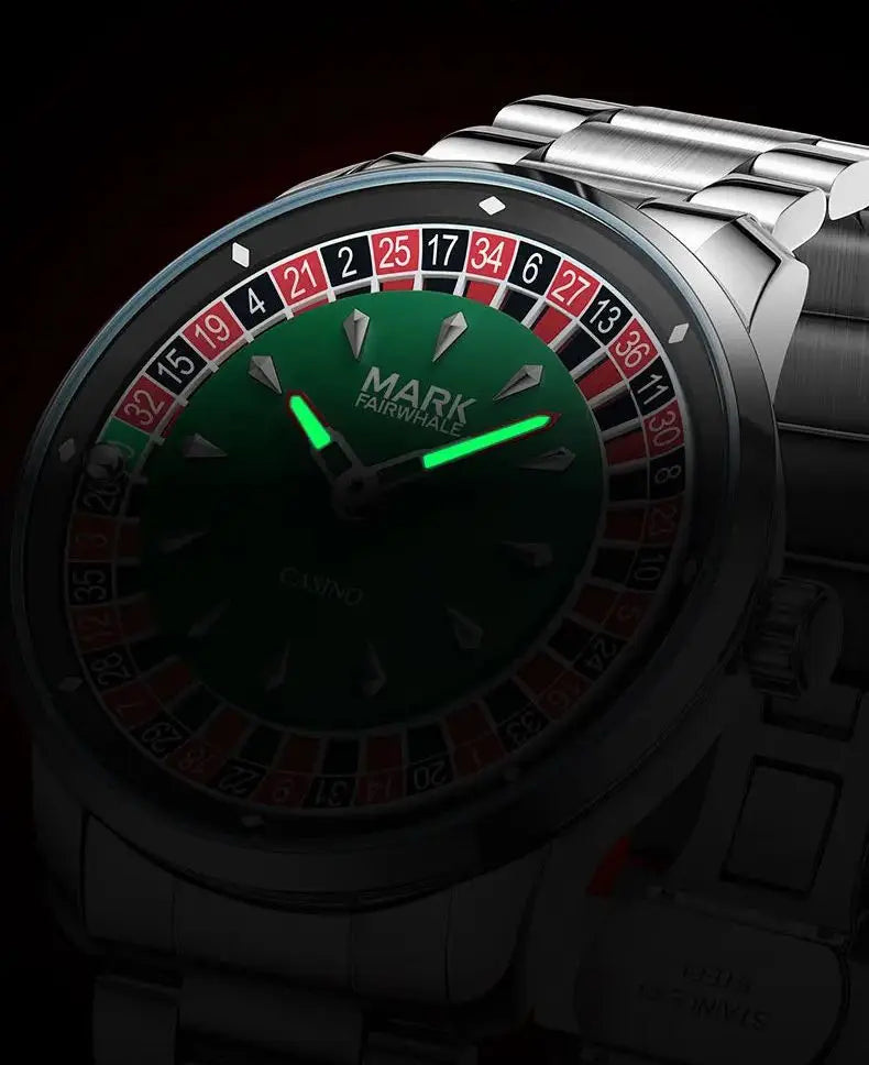 High Quality Mark Fairwhale Mens Wristwatch Fashion Unique Rotating  Roulette Dial Waterproof Quartz Man Watche Dropshipping ﻿