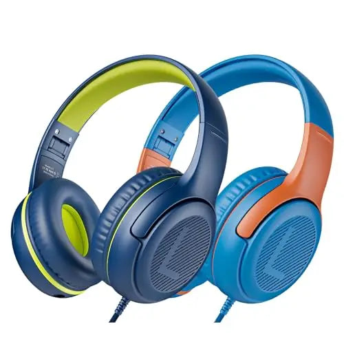 AT2 1/2/3Pcs Headset,3.5mm Surround Stereo Gaming Headphones with Mic Soft Memory Earmuffs for PC,Laptop,Kids for School Toddler
