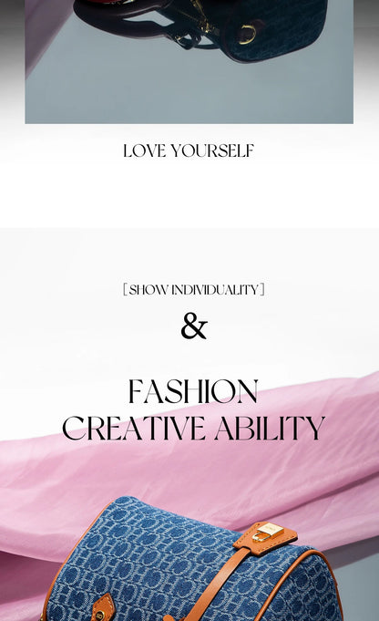 Women's Shoulder Bag 2025 New Cowboy Splicing Pillow Bag, Casual Party Women's Handbag RELUX.STORE