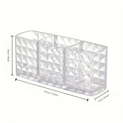 Clear Acrylic Makeup Brush Holder Desk Cosmetic Organizer Lipstick Storage Box Nail Polish Display Stand Rack Jewelry Case RELUX.STORE