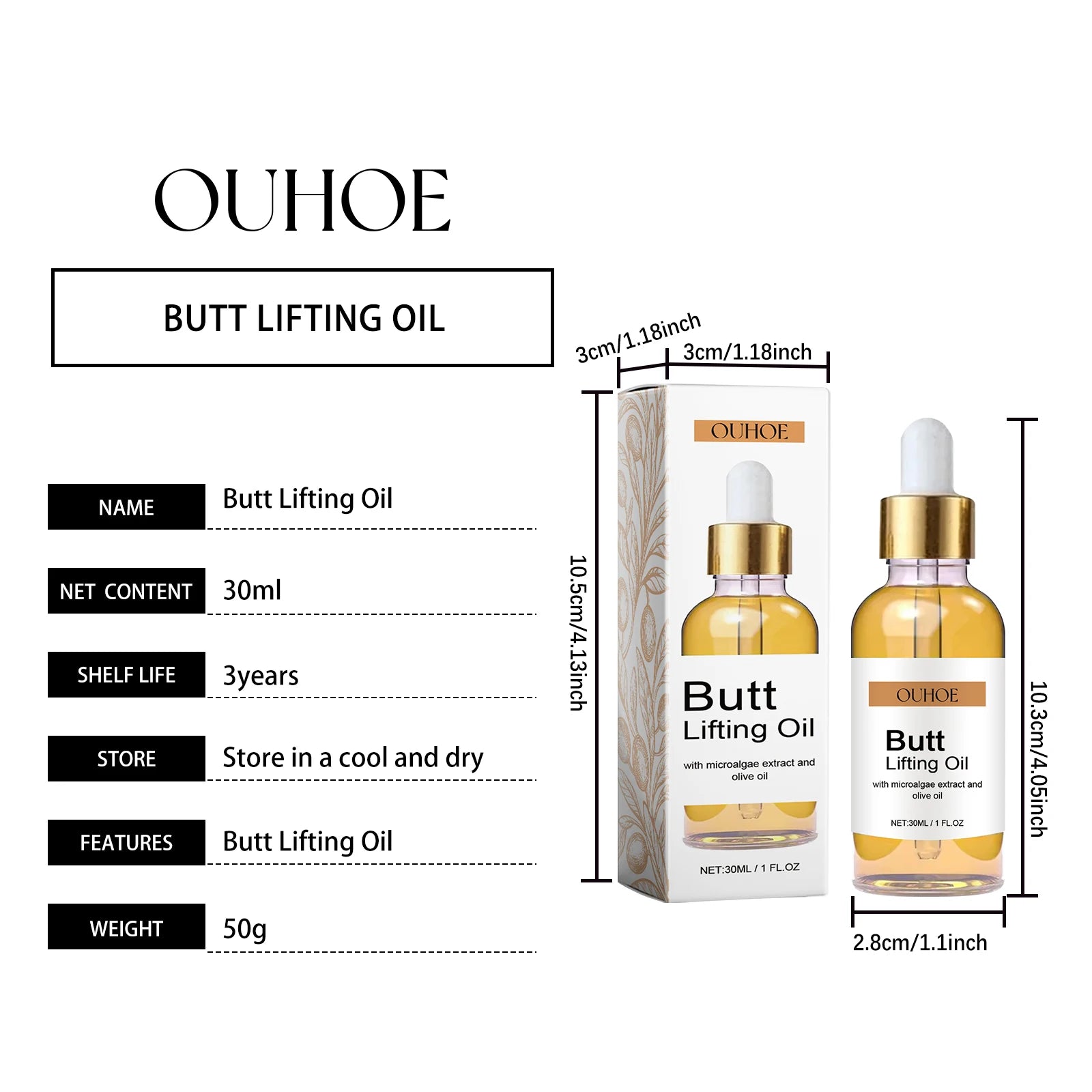 Buttock Enlargement Oil Hip Lifting Growth Firming Nourishing Moisturize Skin Tighten Pores Enhance Elasticity Body Massage Care RELUX.STORE