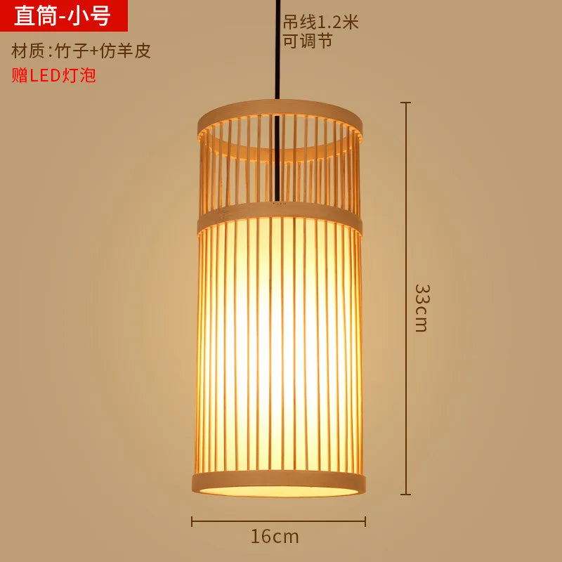 Chinese Style Bamboo Art Bamboo Chandelier Creative Zen Teahouse Restaurant Hotel Hot Pot Shop B&B Japanese Style Bamboo Lantern