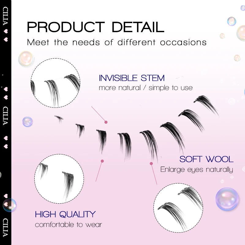 10Pairs Bottom Eyelashes Manga Lower Lashes Clear Band Wispy Small Flame Under Eye Lashes Korean Makeup Cosplay Tools RELUX.STORE
