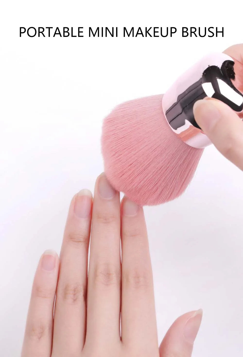 CALIYI 1/2 PCS Fluffy Loose Powder Blush Brushes Portable MINI Luxury Makeup Brush Travel Cosmetic Make Up Tools For Women Girls