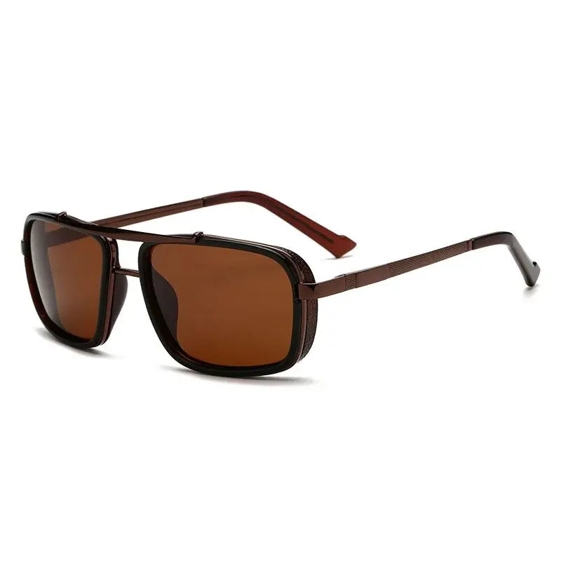 New Sunglasses Punk Sunglasses New Men's Square Uv400 Twin-beam Aviator Sunglasses RELUX.STORE