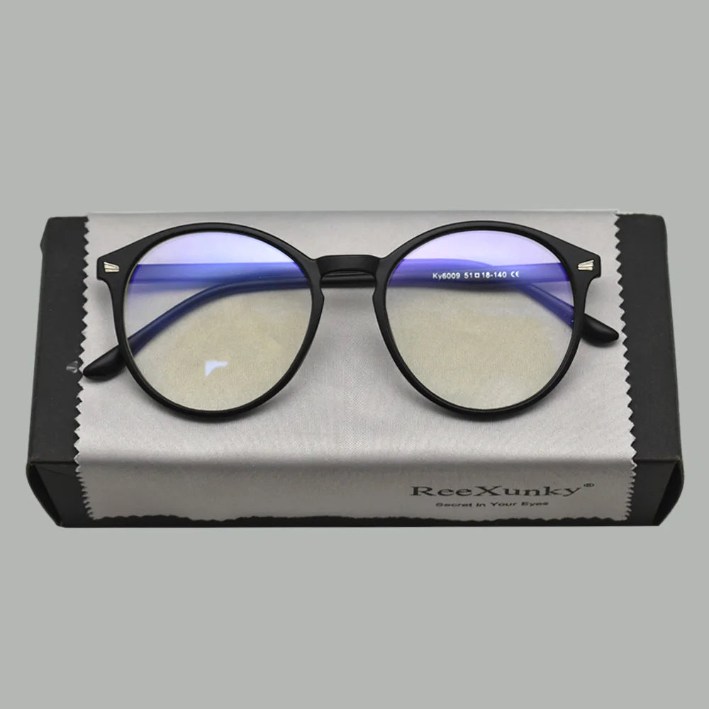 Photochromic Anti Blue Rays Computer Glasses Women Vintage Round Frame Gaming Glasses Men Anti Eyestrain Light Blocking Eyewear RELUX.STORE