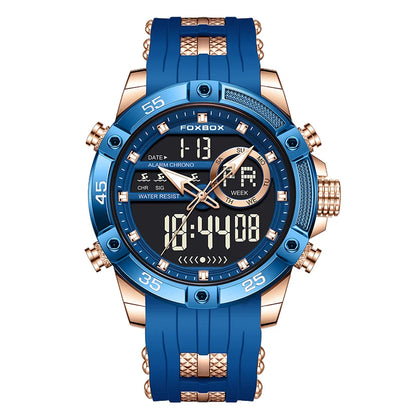 New Original FOXOBOX Brand Luxury Men Watch Military Analog Digital Watches For Men Fashion Sport Waterproof Quartz Chronograph