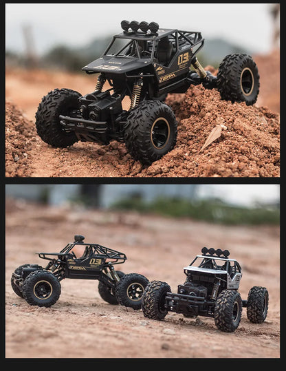 RC Cars Remote Control Car 1:12/16 Off Road Truck Metal Shell LED Headlights Offroad Monster RC Trucks 4WD All Terrain Toys Kids