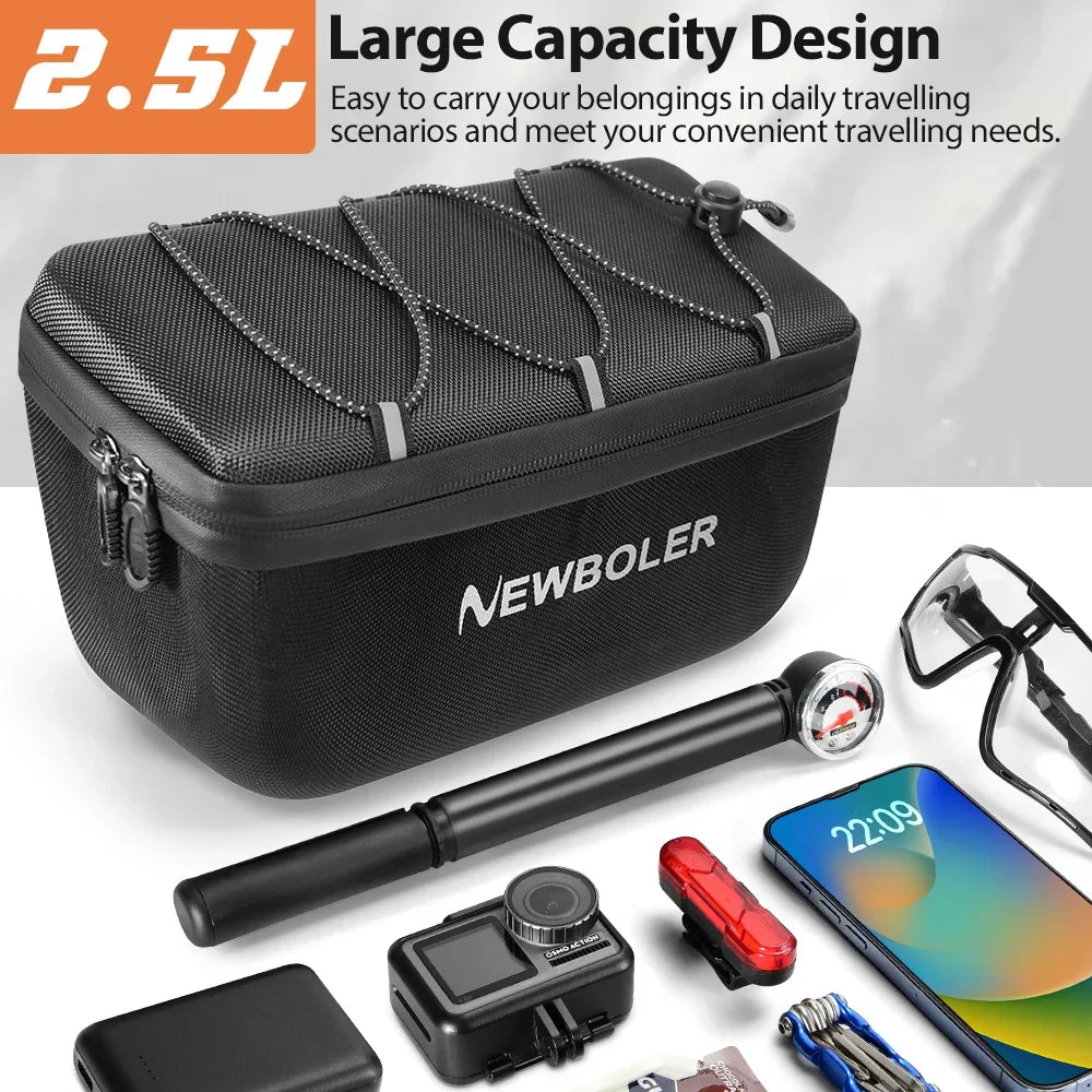 NEWBOLER Folding Bike Handlebar Bag Multi-functional Brompton Bag Bike Front Bag Bike Basket Bag For Brompton Folding Bike