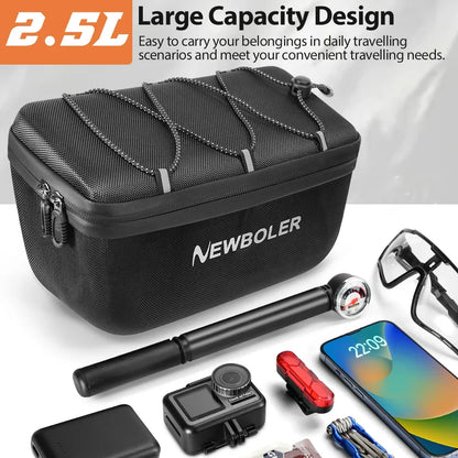 NEWBOLER Folding Bike Handlebar Bag Multi-functional Brompton Bag Bike Front Bag Bike Basket Bag For Brompton Folding Bike