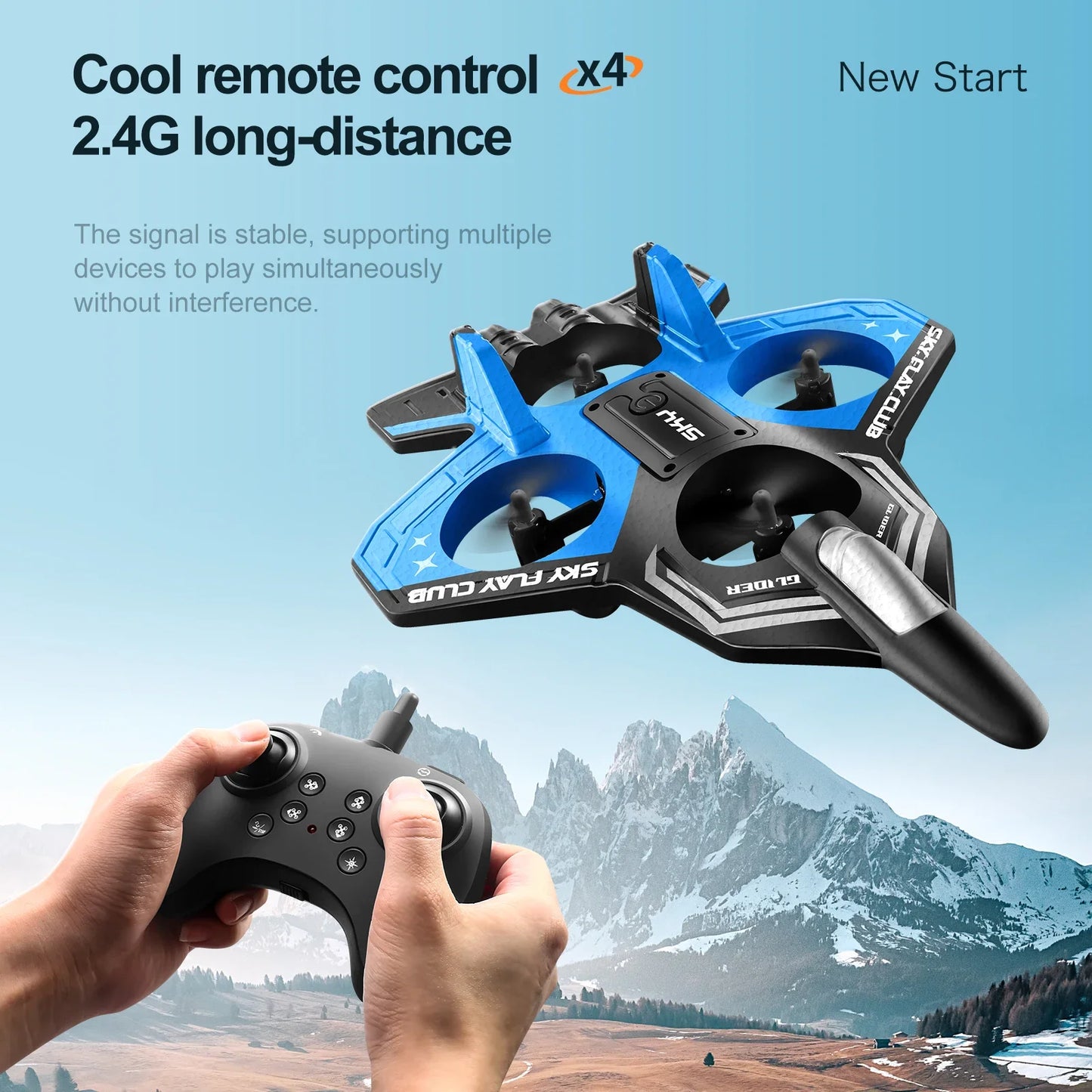 New YP3 Glider Flying Helicopter RC Hobby Jet Plane 2.4G Stunt Remote Control Foam Fighter Airplane Toy Drone With Light