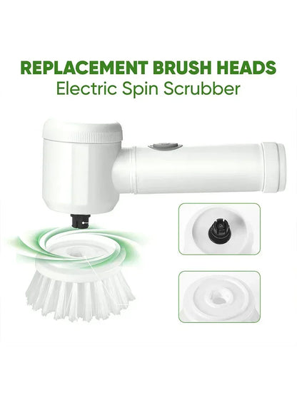 Electric Spin Scrubber Cordless Spin Scrubber with 5 Replaceable Brush Heads and Adjustable Extension Handle,5 in 1CleaningBrush