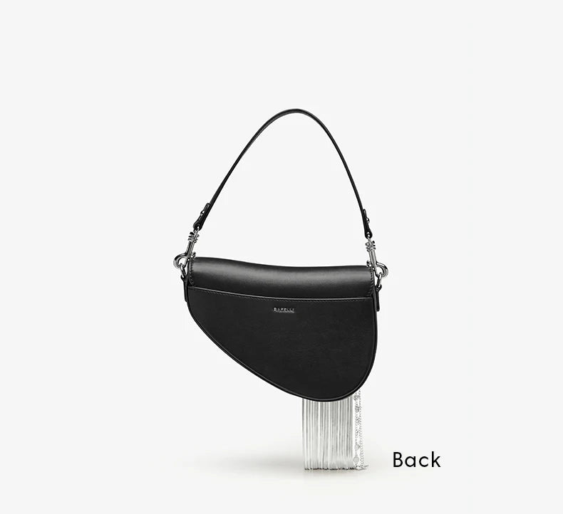 BAFELLI 2025 NEW LUXURY WOMAN BAGS LEATHER STYLISH INDIVIDUALITY FASHION TASSELS PURSE SHOULDER CROSSBODY HANDBAGS FEMALE SADDLE RELUX.STORE