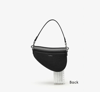 BAFELLI 2025 NEW LUXURY WOMAN BAGS LEATHER STYLISH INDIVIDUALITY FASHION TASSELS PURSE SHOULDER CROSSBODY HANDBAGS FEMALE SADDLE RELUX.STORE