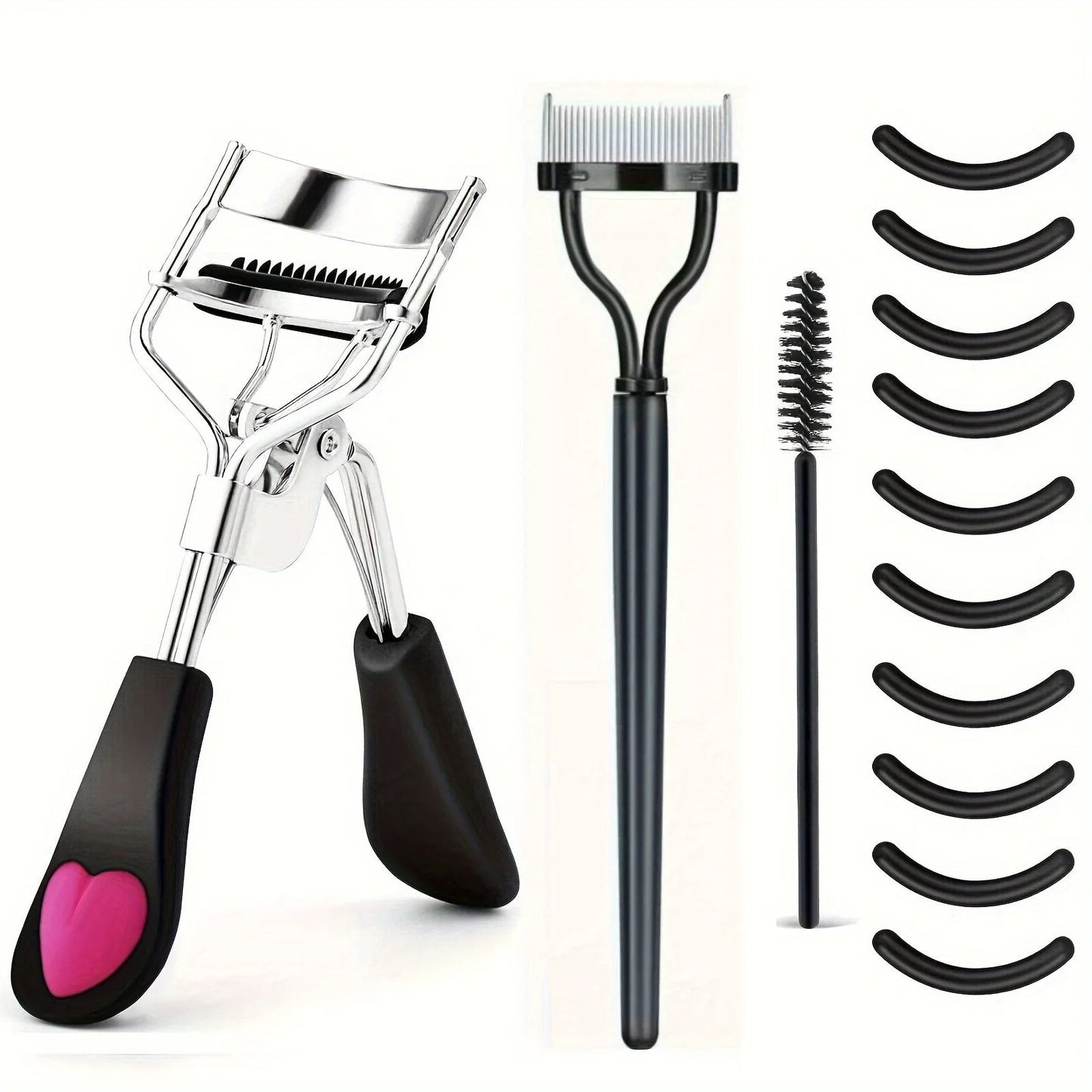 11/16PCS Eyelash Curler with 10pcs Replacement Pads Women Professional Eyelashes Curling Tweezers Clips Lasting Eye Makeup Tools RELUX.STORE