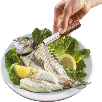 1pcs 430 Stainless Steel Fish Bone Tweezers Pincer Clip Puller Remover Tongs Fish Bone Plucking Clamp Kitchen Gadgets Tools