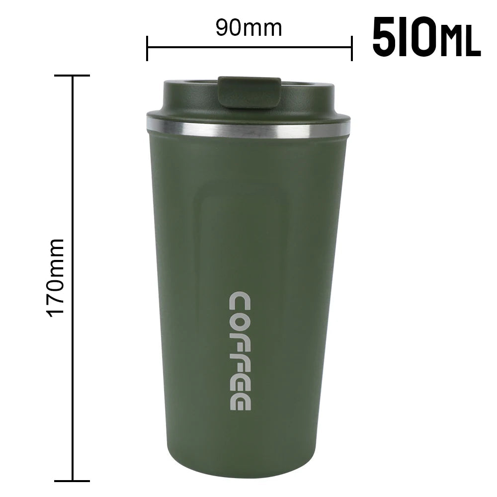 Thermo Cafe Coffee Mug Car Thermos Mug 380/510ML Leak_Proof Travel Thermo Cup for Tea Water Coffee Double Stainless Steel RELUX.STORE