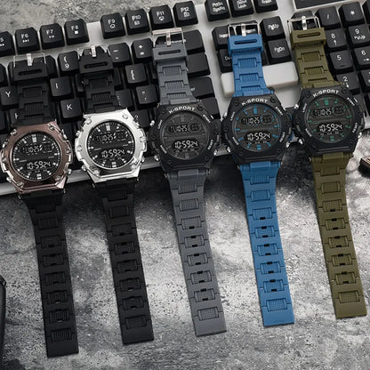 Multifunction Men's Sports Watch Waterproof Luminous Alarm Clock Outdoor Fitness Digital Watch Electronic Wristwatch for Man Kid