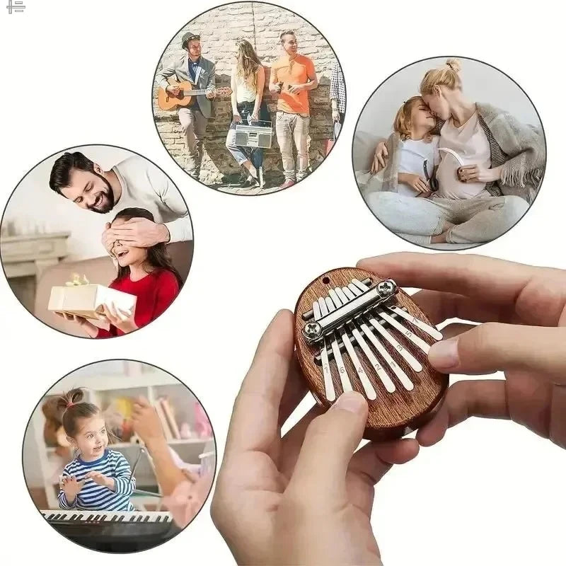 8 Key Mini Wood Kalimba High Quality Exquisite Finger Thumb Piano Marimba Musical Good Accessories Pendant Gift
