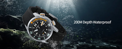 BERNY 20Bar Diver Men Mechanical Watch Miyota 8215 Super Luminous Sapphire Swiming Automatic Self Wind Silicone Men Wristwatch