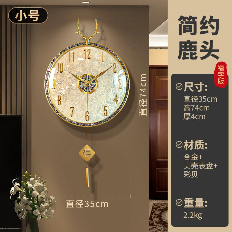 Large Luxury Wall Clocks Modern Cute Restaurant Nordic Fashion Wall Watch Creative Round Relogio De Parede Home Decoration RELUX.STORE