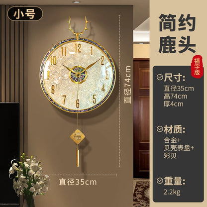 Large Luxury Wall Clocks Modern Cute Restaurant Nordic Fashion Wall Watch Creative Round Relogio De Parede Home Decoration RELUX.STORE