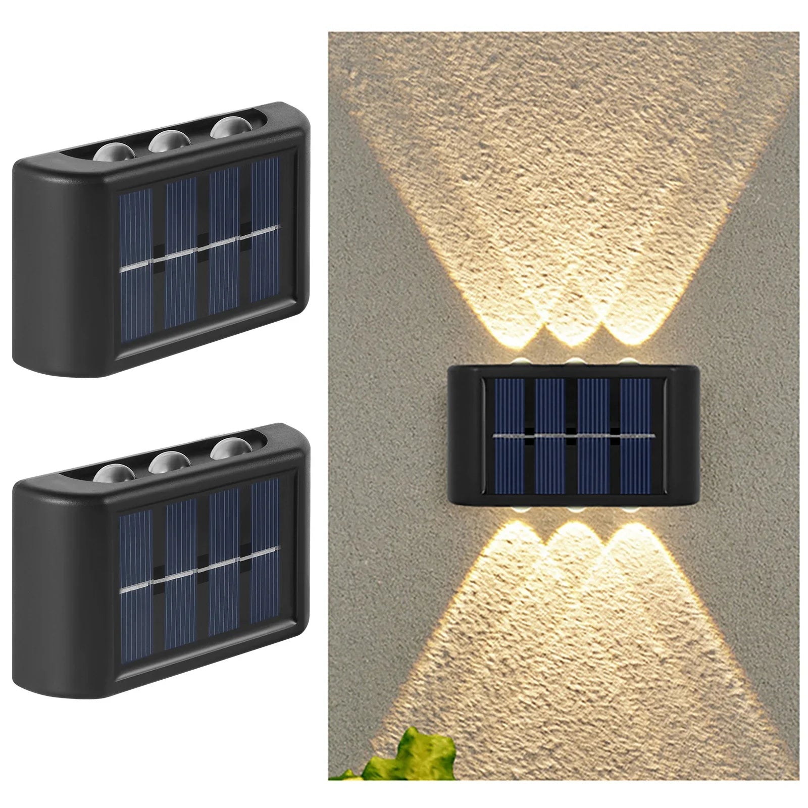 Solar LED Light, Outdoor Waterproof Wall Lamp, Dusk to Dawn Fence Lighting for Summer Garden Yard Porch Walkway Camping Home Dec RELUX.STORE