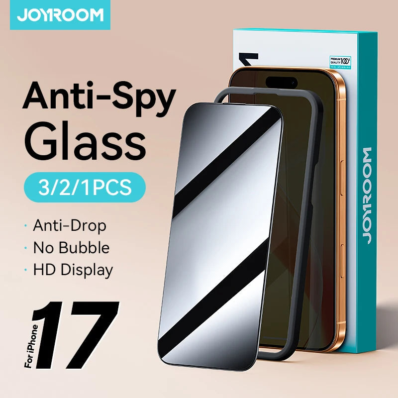 Joyroom 1/2PCS For iPhone 17 Pro Max Anti-Spy Glass Privacy Screen Protector Glass For iPhone 17 Pro 17 Air Tempered Glass Film RELUX.STORE