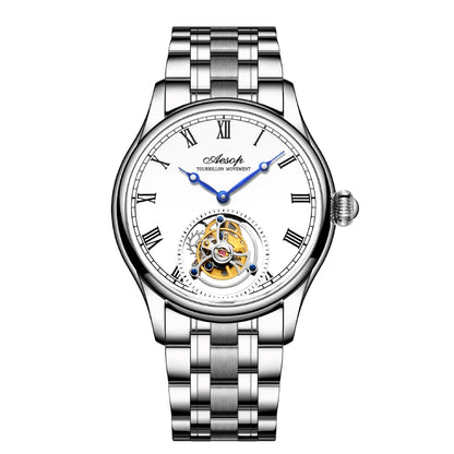 Aesop Real Flying Tourbillon Movement Mechanical Watches Luxury Watch for Men Skeleton Tourbillon Watch Sapphire Official StoreS