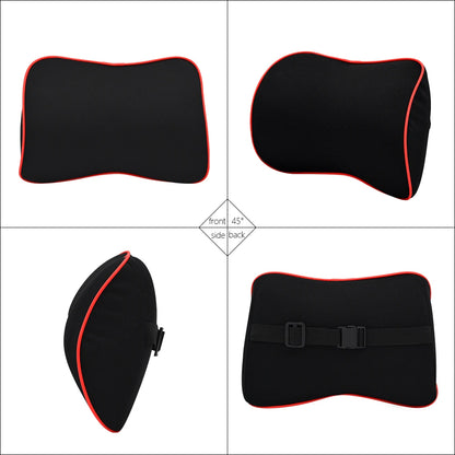 Memory Foam Car Seat Pillow Car Neck Pillow Protective Lumbar Back Support Breathable Car Headrest Cushion For Travel
