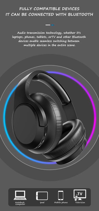 LDON L839 Bluetooth 5.3 Earphones Headphones Foldable Gaming Headset Sport Headphone with Mic Music Earbuds