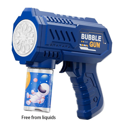 New Porous Astronaut Electric Bubble Gun Kid Toy Bubbles Machine Automatic Soap Blower with Light Summer Outdoor Party Games toy RELUX.STORE