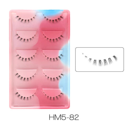10Pairs Bottom Eyelashes Manga Lower Lashes Clear Band Wispy Small Flame Under Eye Lashes Korean Makeup Cosplay Tools RELUX.STORE