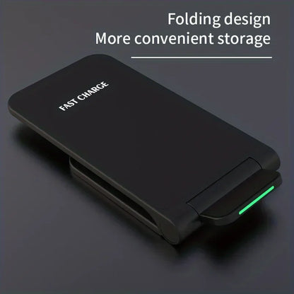 Foldable 30W Wireless Charger Stand Pad For iPhone 16 15 14 13 12 Pro X XS 8 Samsung Xiaomi Induction Fast Charging Dock Station