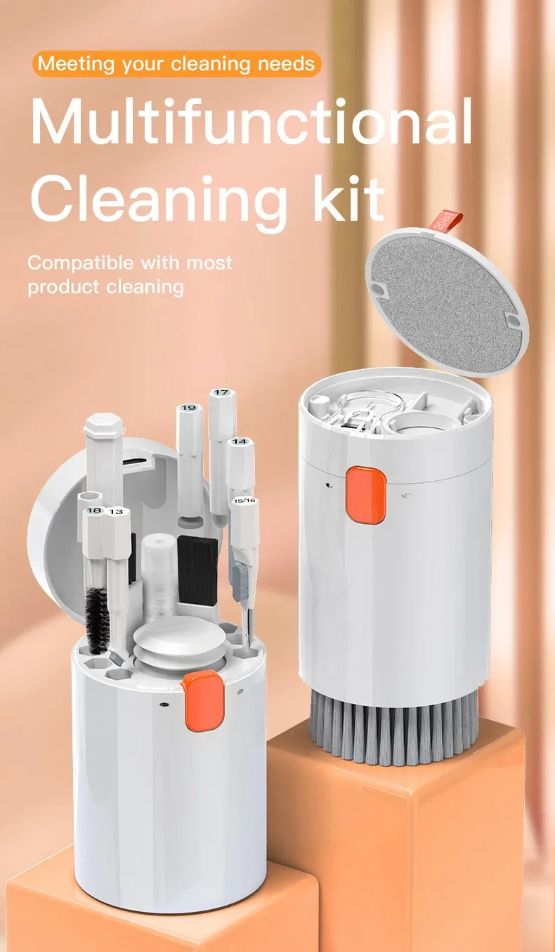 20 in 1 Laptop Keyboard Cleaning Tool Set Digital Camera Headset Mobile Phone Cleaner Kit Earphones Cleaning Pen Keycap Puller