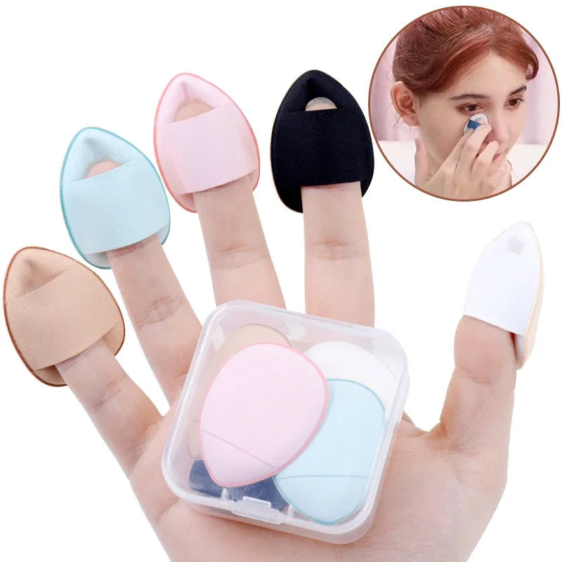 5/10Pcs Mini Finger Puff Foundation Small Air Cushion Powder Sponge Face Concealer BB Cream Cosmetic Applicator Makeup Tools RELUX.STORE