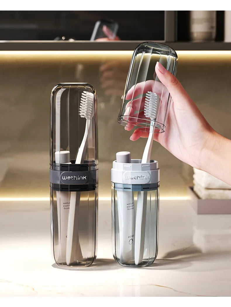Toothbrush Travel Containers Transparent Portable Toothbrush Case Outdoor/business Trip/travel Acessories