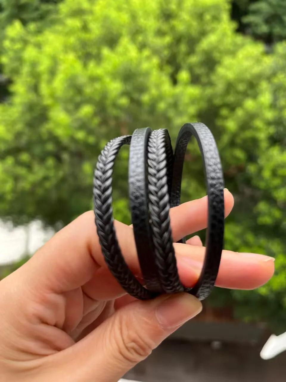 Trendy Leather Bracelets Men Stainless Steel Multilayer Braided Rope Bracelets For Male Bracelets Jewelry RELUX.STORE