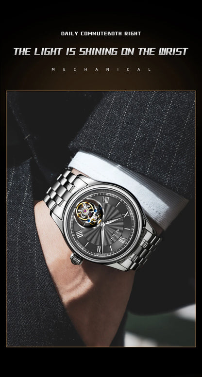 AESOP Official Watch Store Flying Tourbillon Movement Mechanical Wristwatches Skeleton Watches for Menes Luxury Waterproof 2025A