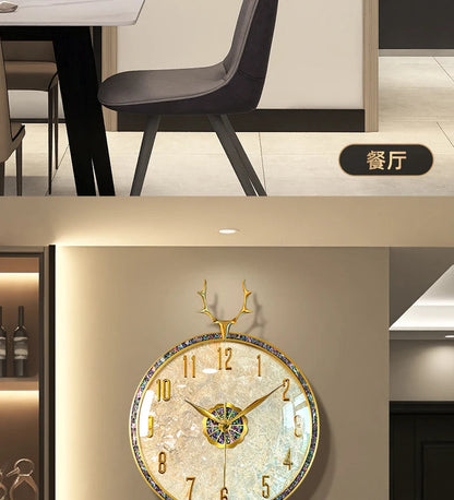 Large Luxury Wall Clocks Modern Cute Restaurant Nordic Fashion Wall Watch Creative Round Relogio De Parede Home Decoration RELUX.STORE
