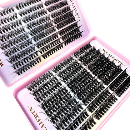 Faux Mink Eyelashes 540Cluster C Curled 9-16mm Mixed Natural Eyelash Extension 3D Russian Strip Personal Eyelash Makeup Tool RELUX.STORE