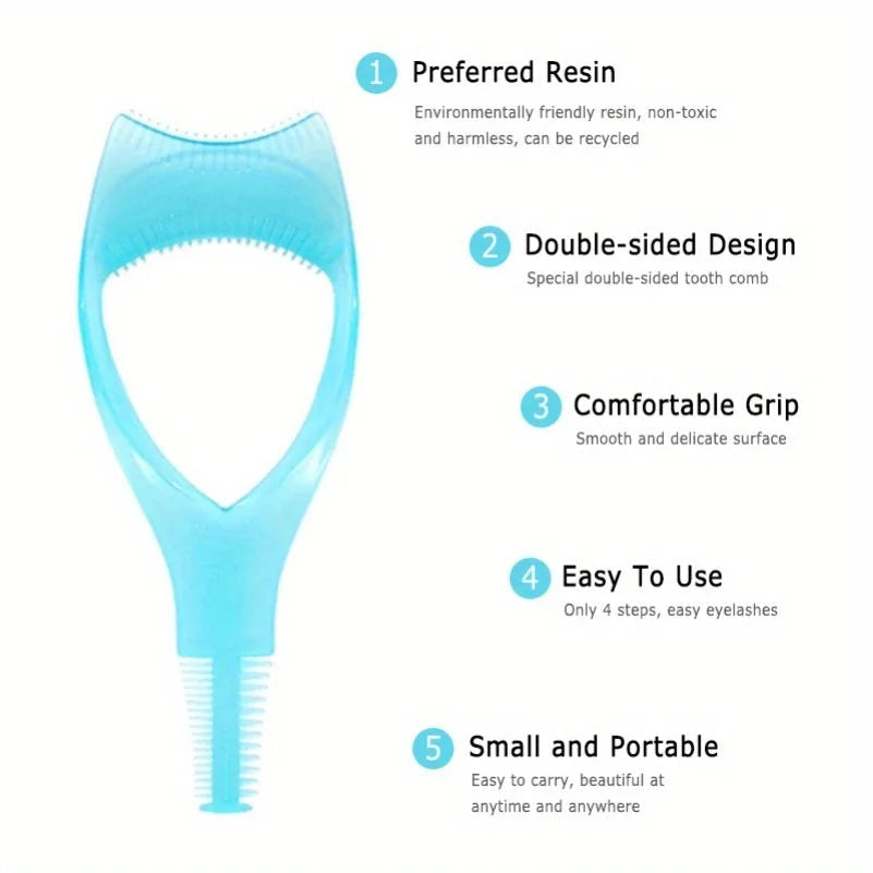 3 in 1 Mascara Applicator Template with Eyelash Curler Guard and Case, Eyeliner Holder, Eyelash Aid, Eyebrow Drawing Tool RELUX.STORE