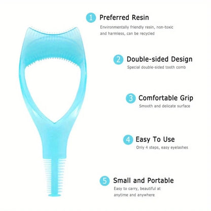 3 in 1 Mascara Applicator Template with Eyelash Curler Guard and Case, Eyeliner Holder, Eyelash Aid, Eyebrow Drawing Tool RELUX.STORE