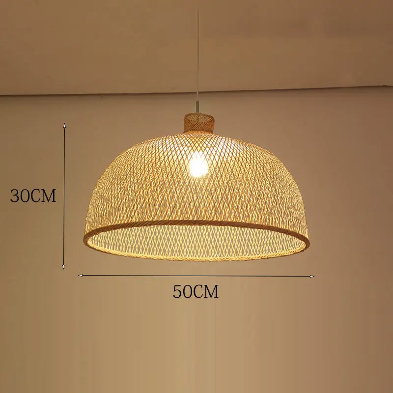 New Chinese Bird's Nest Lampshade Chandelier Hotel Restaurant Staircase Japanese Tatami Rattan LED Bamboo Furniture Decoration RELUX.STORE