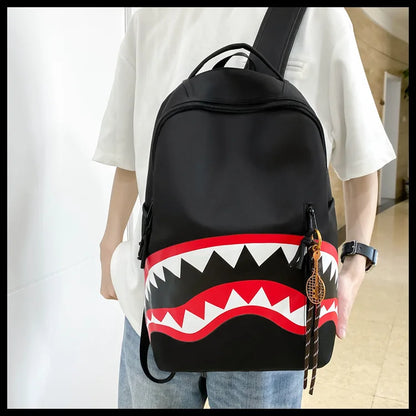 Men's Tactical Backpack: Shark-Mouth Opening Travel Rucksack | Water-Resistant Student Daypack for Outdoor Hiking & College