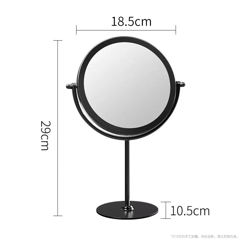 360 Degrees Rotate Iron Desktop Mirror Texture Ladies Makeup Mirror Creative Iron Mirror Strong Sense Of Style RELUX.STORE
