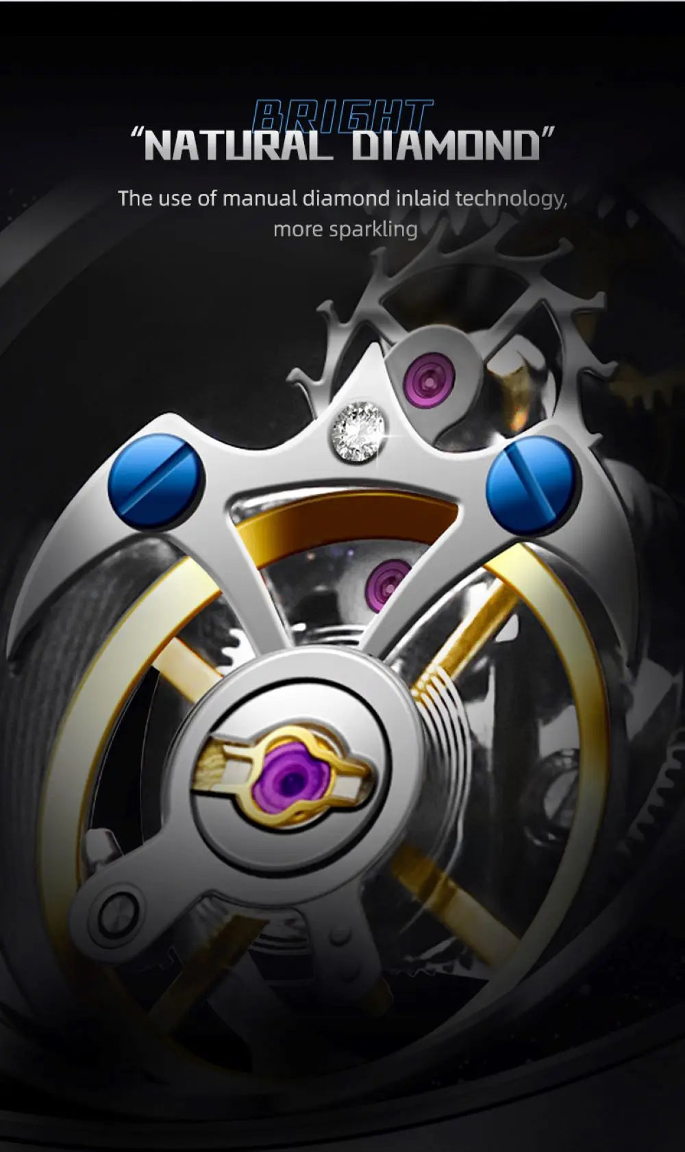 AESOP Tourbillon Watches For Men Mechanical Fashion Watch Waterproof Skeleton Tourbillon Movement Sapphire Mirror Official Store