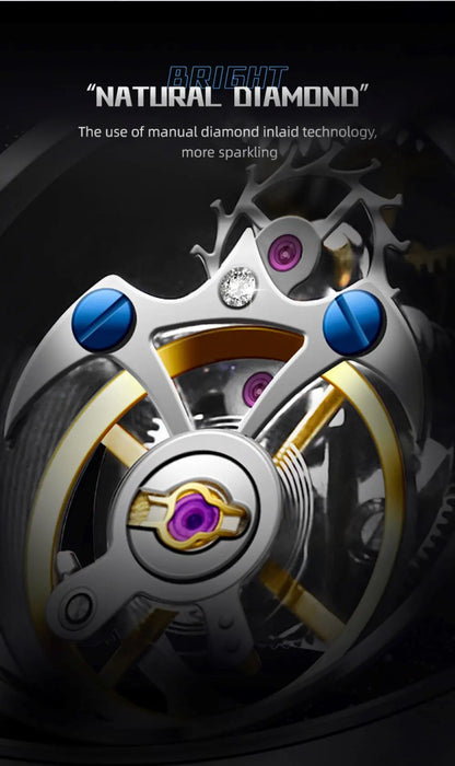 AESOP Tourbillon Watches For Men Mechanical Fashion Watch Waterproof Skeleton Tourbillon Movement Sapphire Mirror Official Store