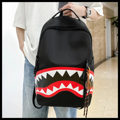 Men's Tactical Backpack: Shark-Mouth Opening Travel Rucksack | Water-Resistant Student Daypack for Outdoor Hiking & College