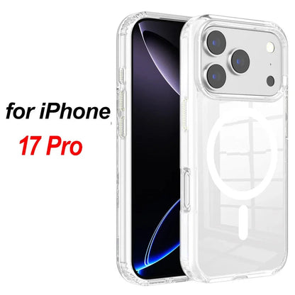 Strong Magnetic Case For iPhone 17 Pro Max/17Pro/17Air Transparent Phone Cover For iPhone 17 Suit for Magsafe Charging Shell RELUX.STORE